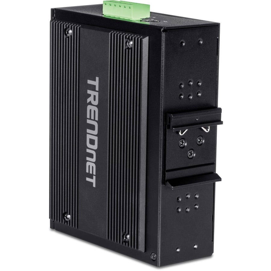 TRENDnet Commutateur rail DIN Gigabit PoE ++ industriel non géré, 10 ports, 4 ports Gigabit PoE++, 4 Gigabit PoE+, 2 ports de partage Gigabit SFP ou RJ-45, budget d'alimentation 360 W, noir, TI-BG104 TI-BG104