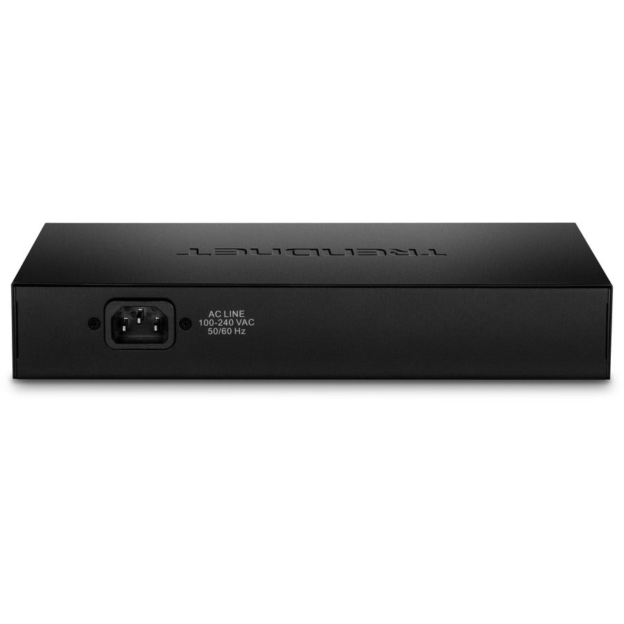 Commutateur Poe+ Gigabit pleine puissance à 8 ports TRENDnet ; 8 ports Gigabit PoE+ ; Budget de puissance de 240 W ; Capacité de commutation de 16 Gbit/s ; Montable en rack ; Commutateur réseau Ethernet ; Métal; Protection à vie ; TPE-TG80F TPE-TG80F