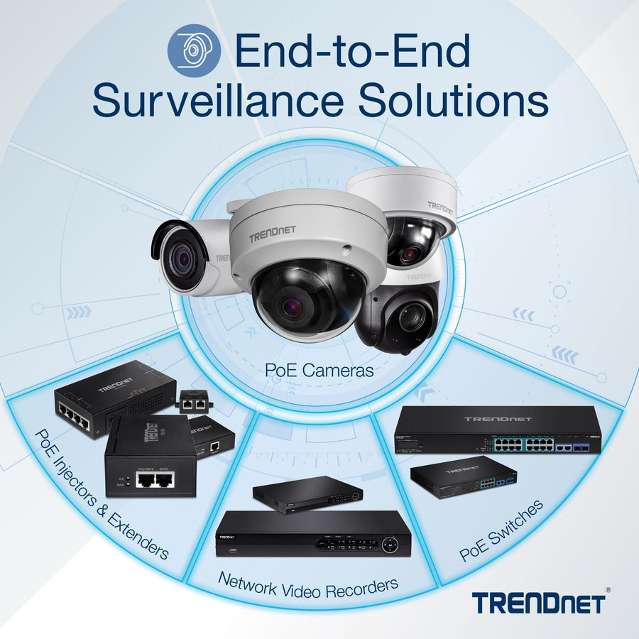 TRENDnet 5 DBI Wireless AC1300 Outdoor PoE+ Omni-Directional Access Point; TEW-841APBO; 4 X 5 DBI Omni Directional Antennas; Point-to-Point & Point-to-Multi-Point WiFi Bridging; IEEE 802.3AT PoE+ TEW-841APBO
