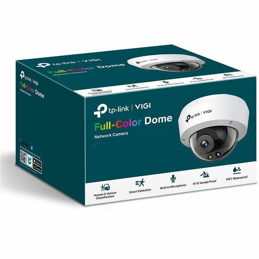 TP-Link VIGI C250 5 Megapixel Network Camera - Color - 1 Pack - Dome - White, Black VIGI C250(4MM)