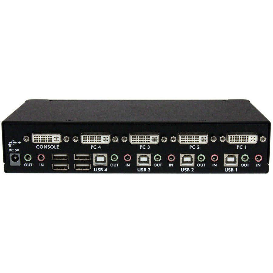 StarTech.com Commutateur KVM USB DVI double liaison haute résolution 4 ports avec audio SV431DVIUAHR