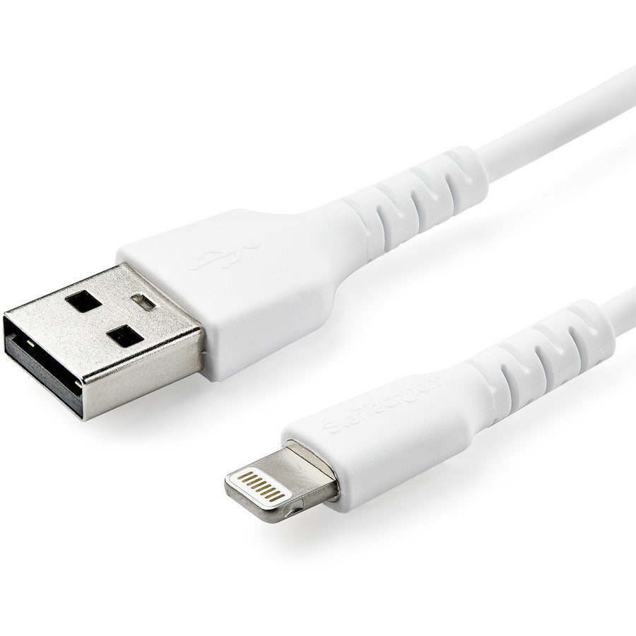 StarTech.com Câble USB-A vers Lightning blanc durable de 1 m, câble de charge/synchronisation robuste et robuste pour Apple iPhone/iPad certifié MFi RUSBLTMM1M