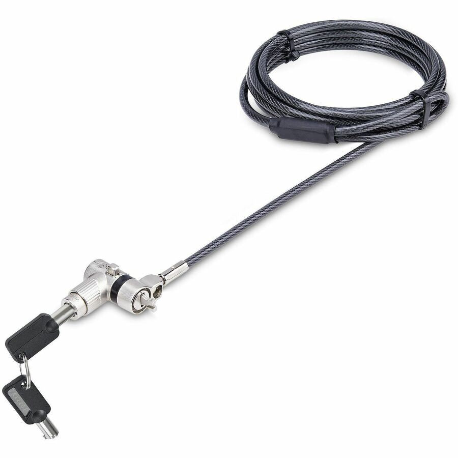 StarTech.com Universal Laptop Lock 6.6ft, Security Cable For Notebook Compatible w/Noble Wedge®/Nano/K-Slot; Keyed Locking Cable UNIVK-LAPTOP-LOCK