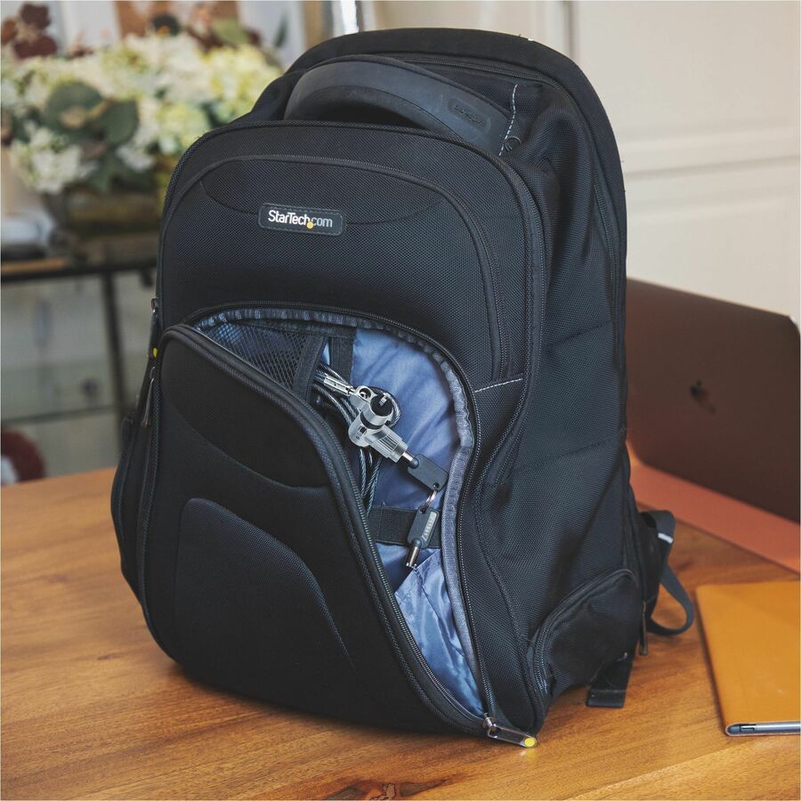 StarTech.com Universal Laptop Lock 6.6ft, Security Cable For Notebook Compatible w/Noble Wedge®/Nano/K-Slot; Keyed Locking Cable UNIVK-LAPTOP-LOCK