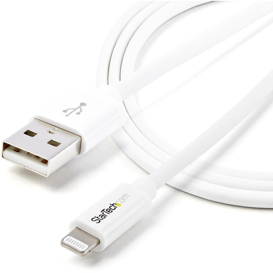StarTech.com 1m (3ft) White Apple�® 8-pin Lightning Connector to USB Cable for iPhone / iPod / iPad USBLT1MW