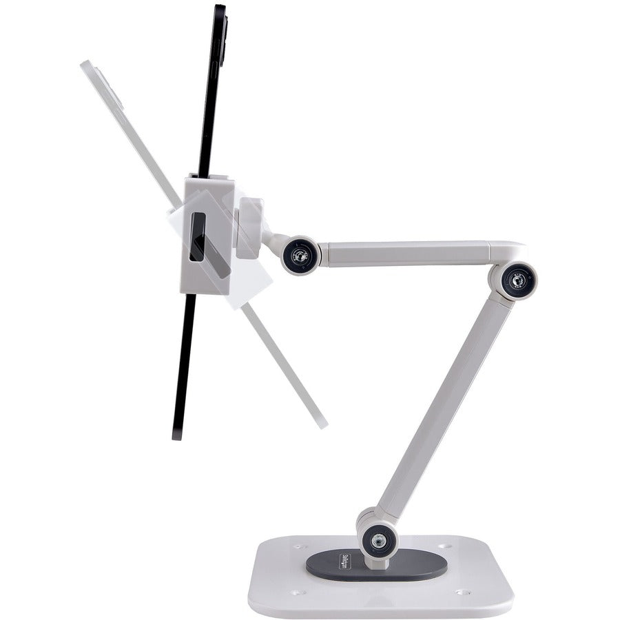 StarTech.com Support de tablette réglable pour bureau, jusqu'à 1 kg, support de tablette universel bureau/mur, support de tablette articulé ergonomique ADJ-TABLET-STAND-W