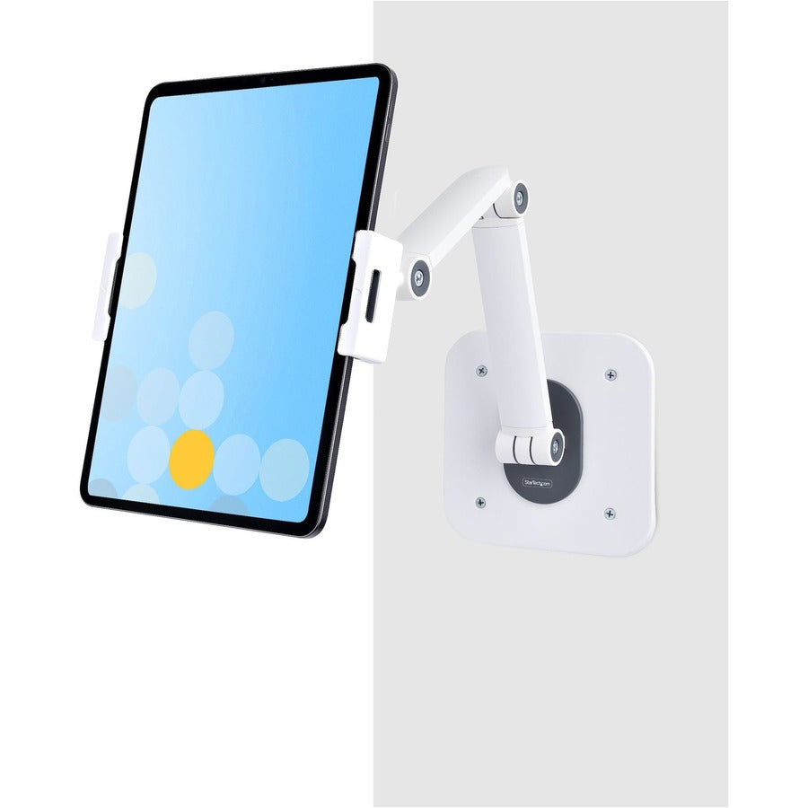 StarTech.com Support de tablette réglable pour bureau, jusqu'à 1 kg, support de tablette universel bureau/mur, support de tablette articulé ergonomique ADJ-TABLET-STAND-W