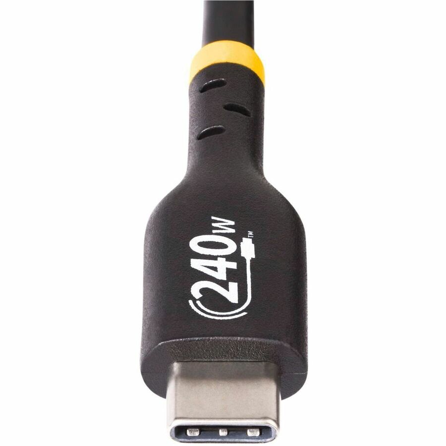 StarTech.com 3ft USB-C Charging Cable, USB-IF Certified USB C Cable, 240W PD EPR, USB 2.0 Type-C Laptop Charger Cord, TPE Jacket, M/M USB2EPR3F