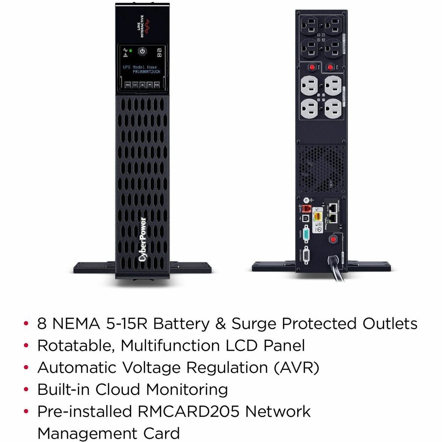 CyberPower Smart App Sinewave PR1000RT2UCN Onduleur rack/tour 1 000 VA PR1000RT2UCN