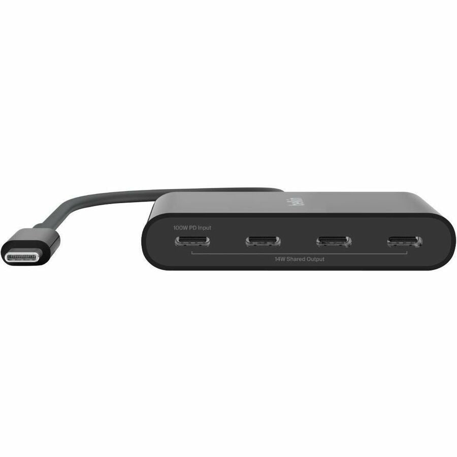 Belkin Connect USB-C 4-Port Hub, Adapter Dongle, 4xUSB-C Ports & 100W PD Max 10Gbps Data Transfer Mac/Chromebook AVC018BTBK