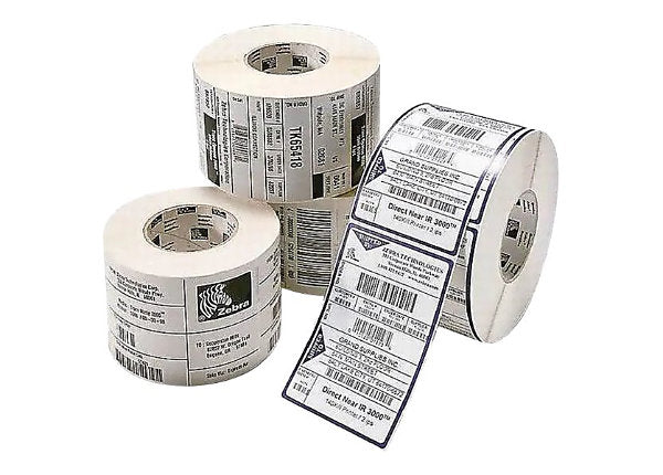 Zebra Tag Paper 4 x 3in Direct Thermal Zebra Z-Select 4000D 7.5 mil 1 in core 10010056
