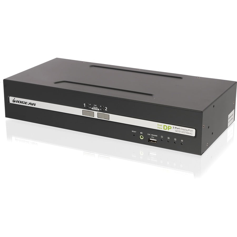IOGEAR 2-Port Dual View DisplayPort Secure KVM Switch w/Audio and CAC Support GCS1422TAA4C