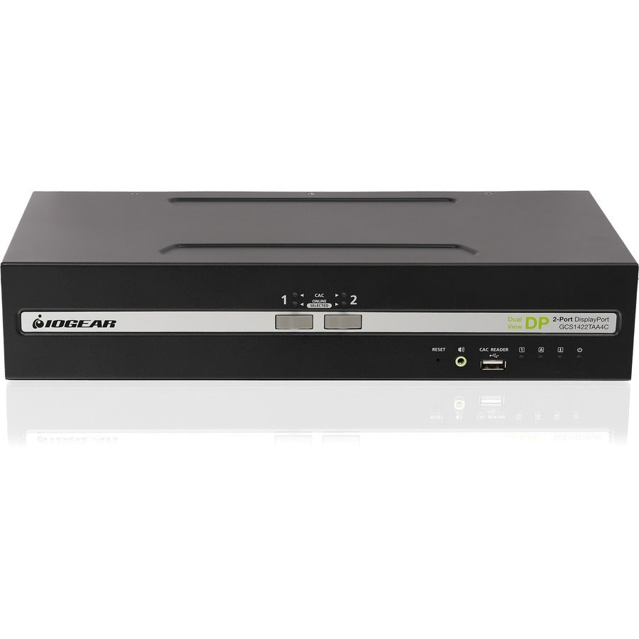 IOGEAR 2-Port Dual View DisplayPort Secure KVM Switch w/Audio and CAC Support GCS1422TAA4C