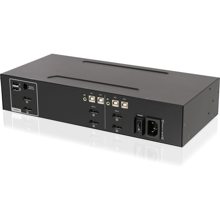 IOGEAR 2-Port Dual View DisplayPort Secure KVM Switch w/Audio and CAC Support GCS1422TAA4C