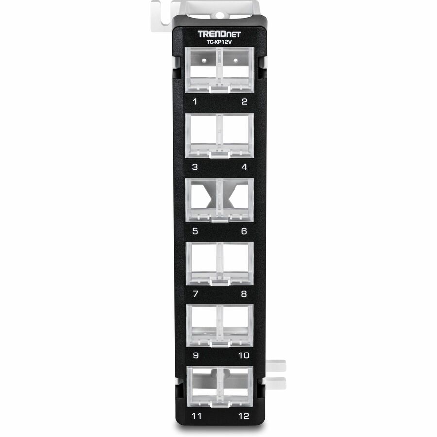 TRENDnet 12-Port Blank Angled Wall Mount Keystone Patch Panel TC-KP12V