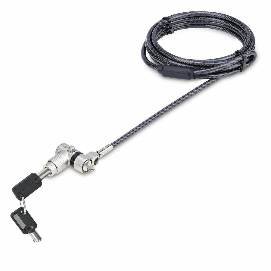 StarTech.com 3-in-1 Universal Laptop Lock 6.6ft, Master Keyed Locking Cable, Security Cable, Compatible w/Noble Wedge®/Nano/K-Slot UNIVKMKO-LAPTOP-LOCK