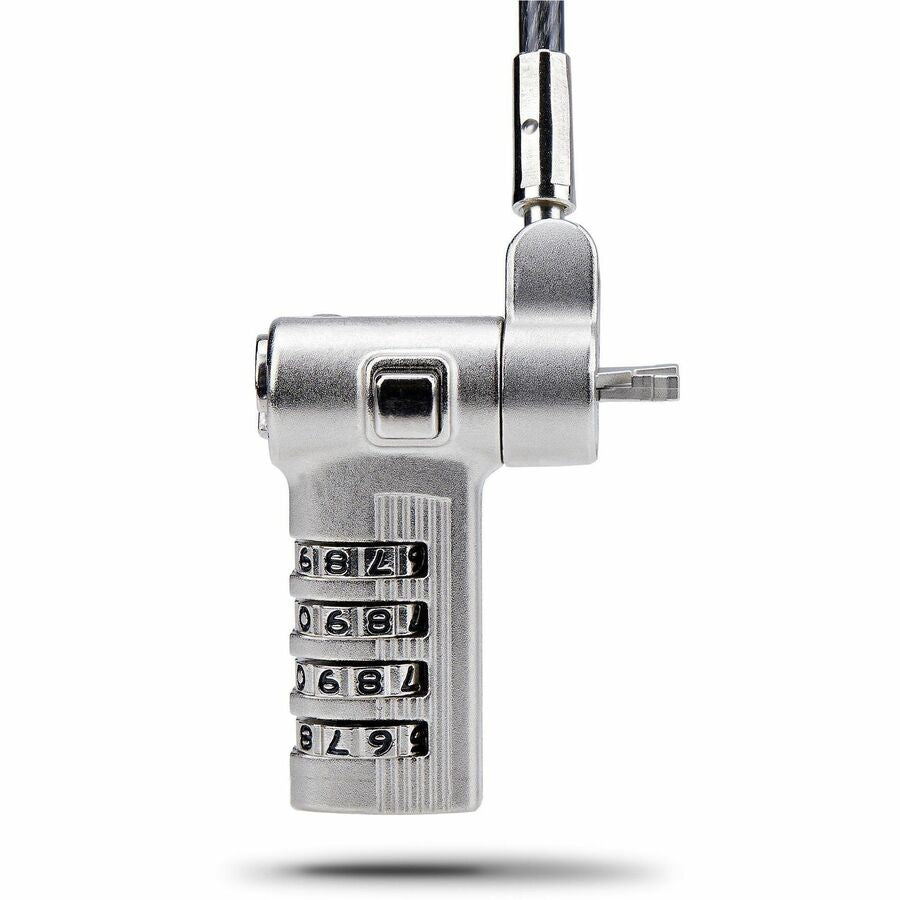 StarTech.com Universal Laptop Cable Lock 6.6ft, Serialized Combo Security Cable For Notebook, Compatible w/Noble Wedge®/Nano/K-Slot UNIVCS-LAPTOP-LOCK