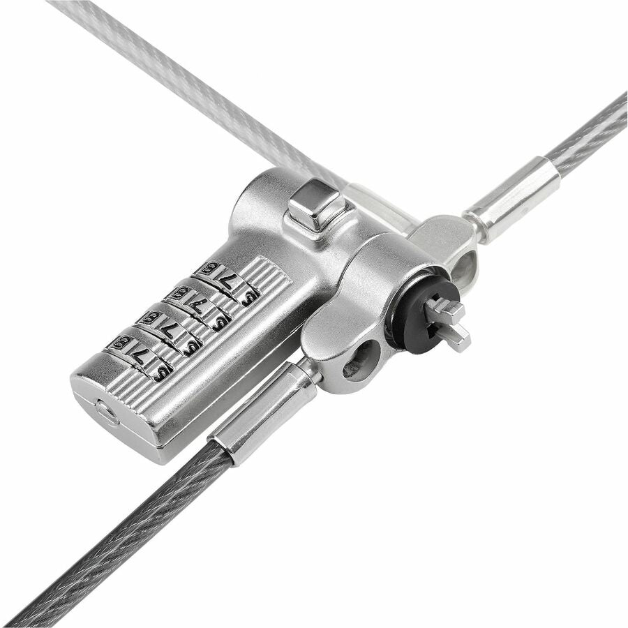 StarTech.com Universal Laptop Cable Lock 6.6ft, Serialized Combo Security Cable For Notebook, Compatible w/Noble Wedge®/Nano/K-Slot UNIVCS-LAPTOP-LOCK