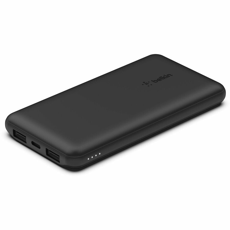 Belkin 15W USB-C 3-Port Power Bank - 10k mAh - 1xUSB-C (15W), 2xUSB-A (10W) - Portable Charger - w/ USB-C Cable - Black BPB011BTBK