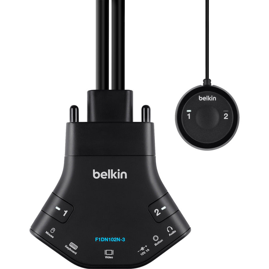 Belkin Secure 2-port Flip DP KVM with Audio, PP 3.0 F1DN102N-3
