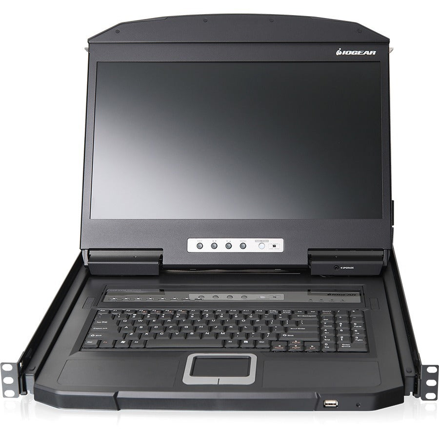 IOGEAR 18.5" Widescreen Short Depth 8-Port LCD KVM Switch (TAA Compliant) GCL1908W