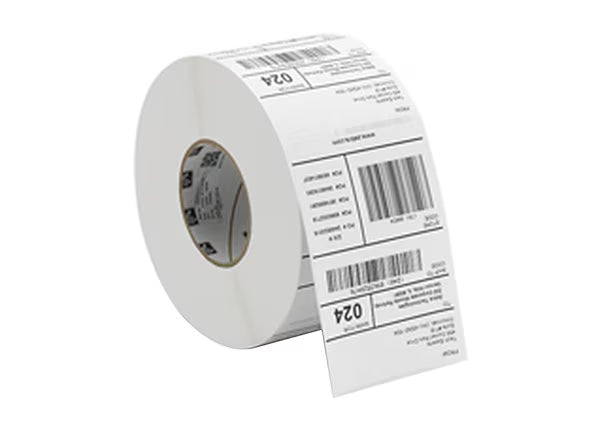 Zebra Tag Paper 4 x 3in Direct Thermal Zebra Z-Select 4000D 7.5 mil 1 in core 10010056