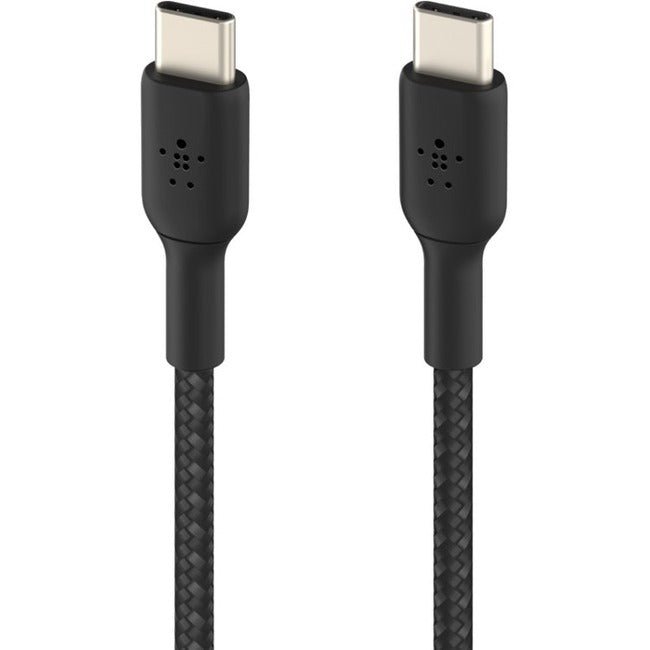 Belkin BoostCharge Braided USB-C to USB-C Cable (1 meter / 3.3 foot, Black) CAB004BT1MBK