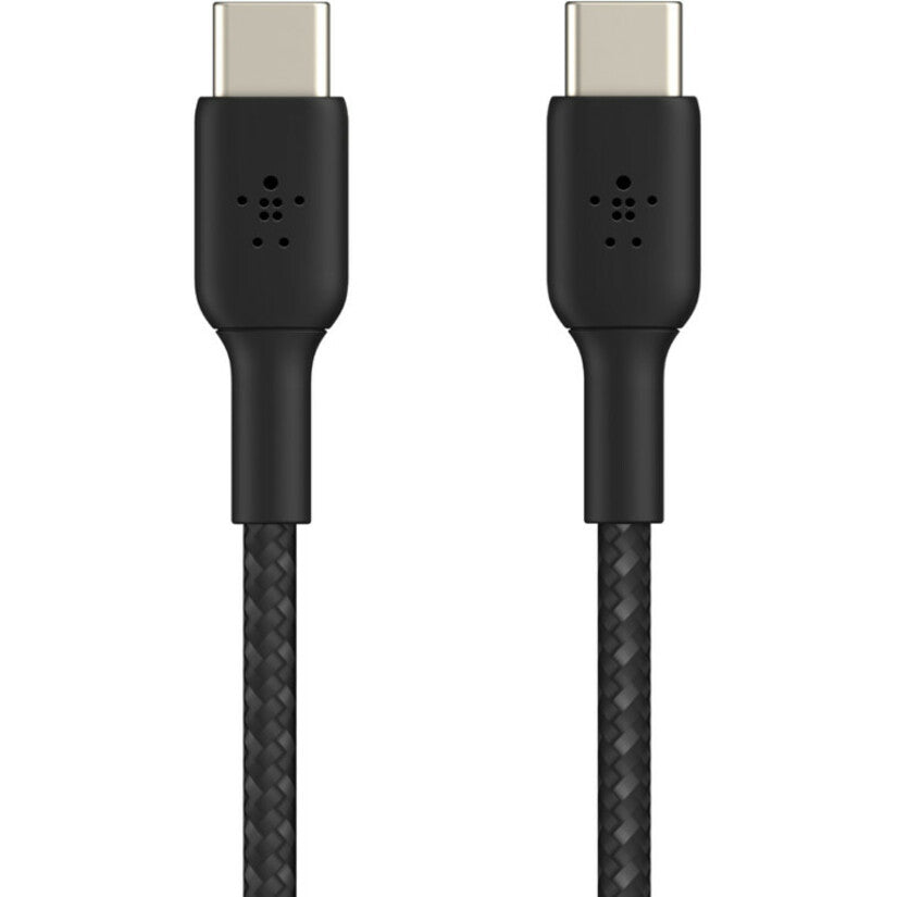 Belkin BoostCharge Braided USB-C to USB-C Cable (1 meter / 3.3 foot, Black) CAB004BT1MBK