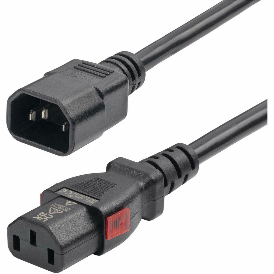StarTech.com 4ft (1.2m) Power Extension Cord, IEC 60320 C14 to Locking C13, PDU Power Cord, 10A 250V, 18AWG, UL Listed 87L3-8400-POWER-CORD