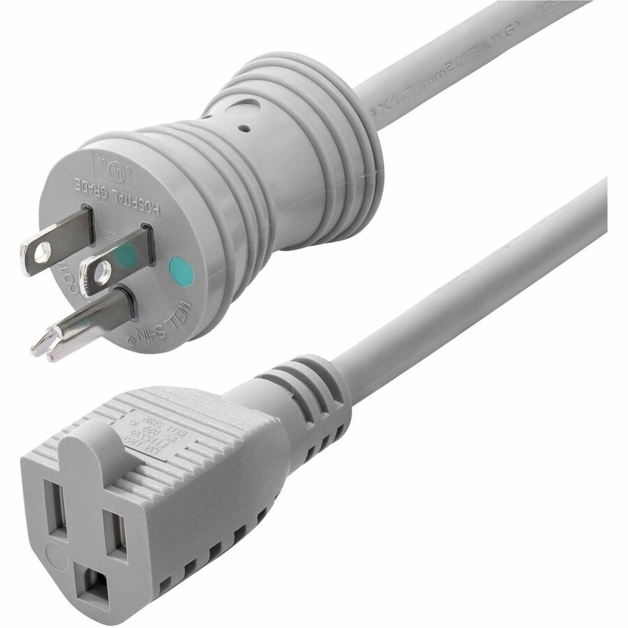 StarTech.com 6ft (1.8m) Hospital-Grade Extension Cord, Green Dot, NEMA 5-15P to 5-15R, 13A 125V, 16AWG, UL Listed 231B-660H-POWER-CORD
