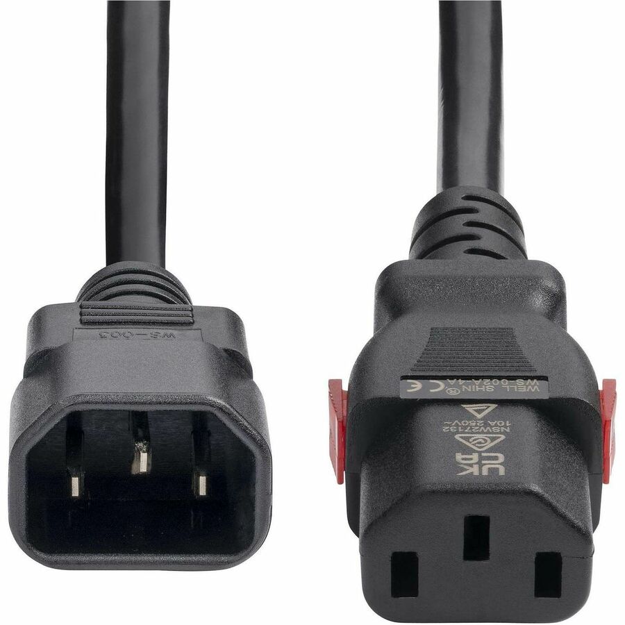 StarTech.com 10ft (3m) Power Extension Cord, IEC 60320 C14 to Locking C13, PDU Power Cord, 10A 250V, 18AWG, UL Listed 87L3-8A00-POWER-CORD