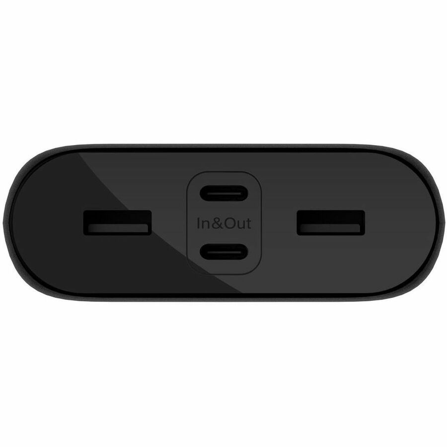 Belkin 32W 4-port USB Power Bank - 26K mAh - 2xUSB-A (12W), 2xUSB-C (20W) - Portable Charger - w/ USB-C to USB-C Cable - Black BPB016btBK
