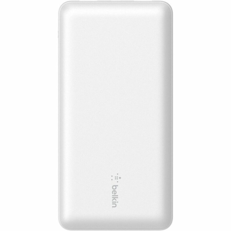 Belkin 15W 3-port USB Power Bank - 20K mAh - 2xUSB-A (12W), 1xUSB-C (15W) - Portable Charger - w/ USB-A to USB-C Cable - White BPB012BTWH