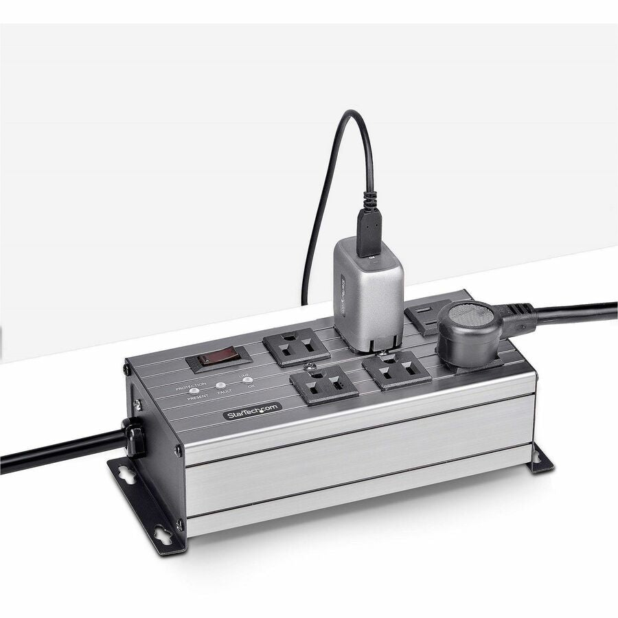 StarTech.com 6-Outlet Industrial Power Strip 125V/15A, EMI/RFI Isolation, Surge Protection, Mountable PDU, 8ft NEMA 5-15P Cord, UL Listed 6N515S8-POWER-STRIP
