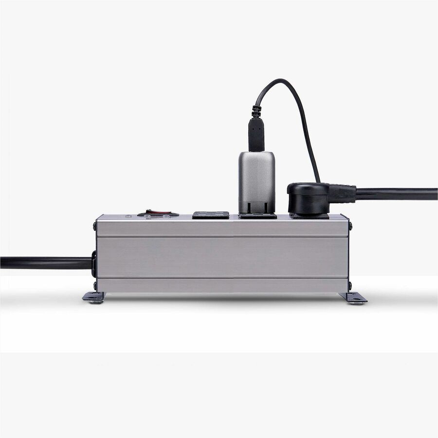StarTech.com 6-Outlet Industrial Power Strip 125V/15A, EMI/RFI Isolation, Surge Protection, Mountable PDU, 8ft NEMA 5-15P Cord, UL Listed 6N515S8-POWER-STRIP