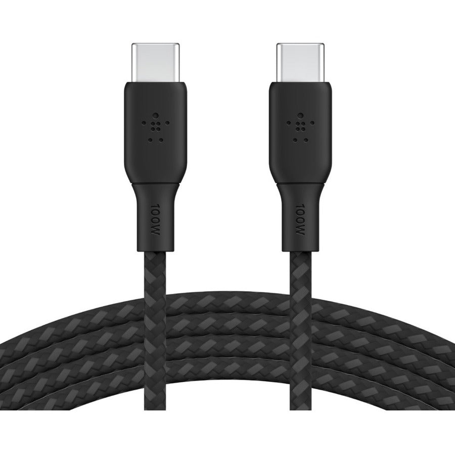 Belkin BoostCharge USB-C to USB-C Cable 100W - (2 meter / 6.6 foot, Black) CAB014BT2MBK