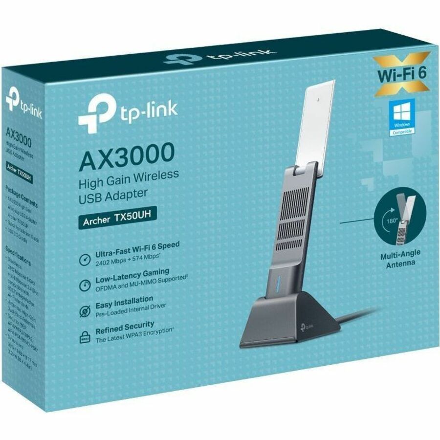 TP-Link Archer TX50UH IEEE 802.11 a/b/g/n/ac/ax Dual Band Wi-Fi Adapter for Desktop Computer ARCHER TX50UH