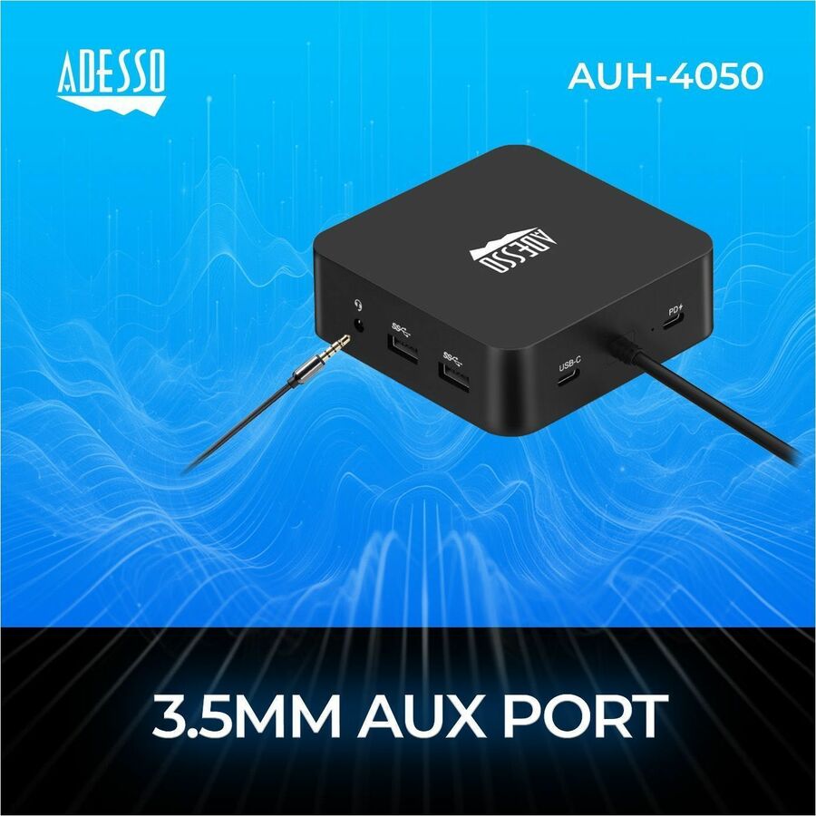 Adesso 11 in USB-C Multiport Docking Station(TAA Compliant) AUH-4050