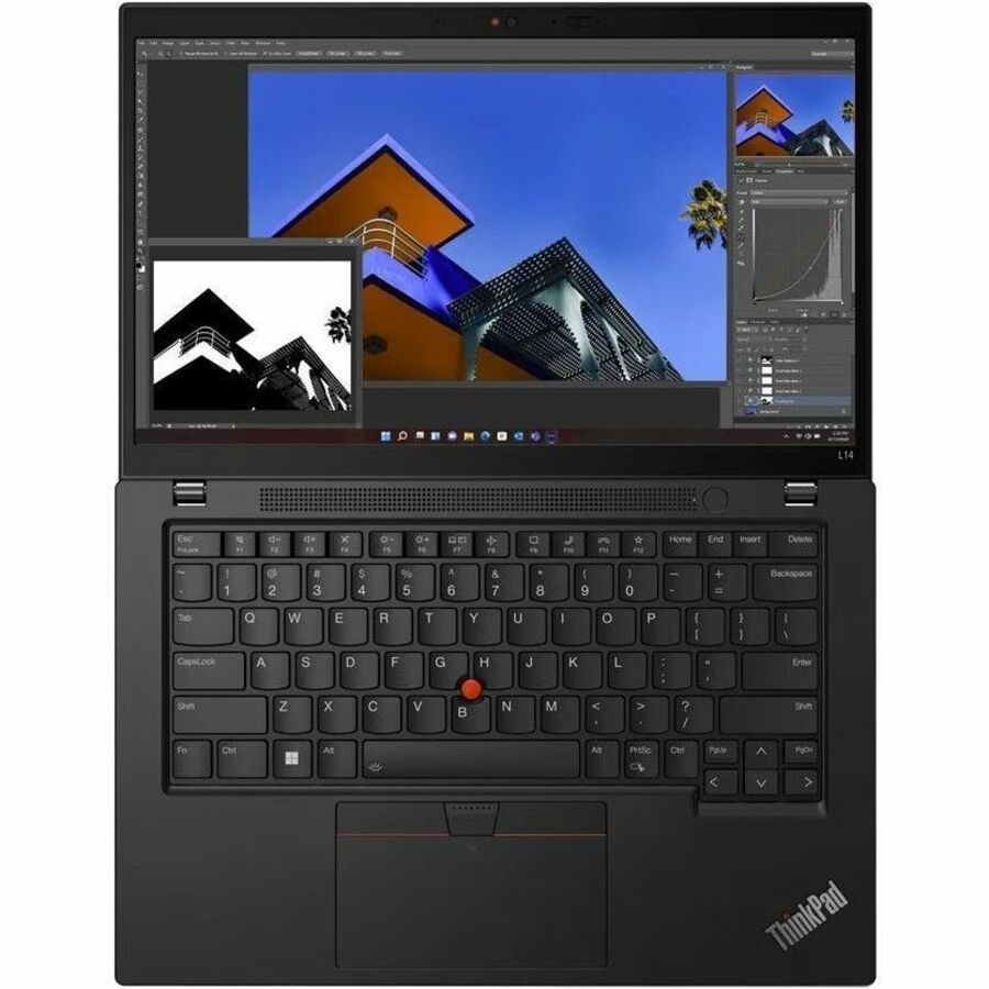 Lenovo ThinkPad L14 Gen 4 21H1001TUS 14" Notebook - Full HD - Intel Core i7 13th Gen i7-1355U - 16 GB - 512 GB SSD - English Keyboard - Thunder Black 21H1001TUS