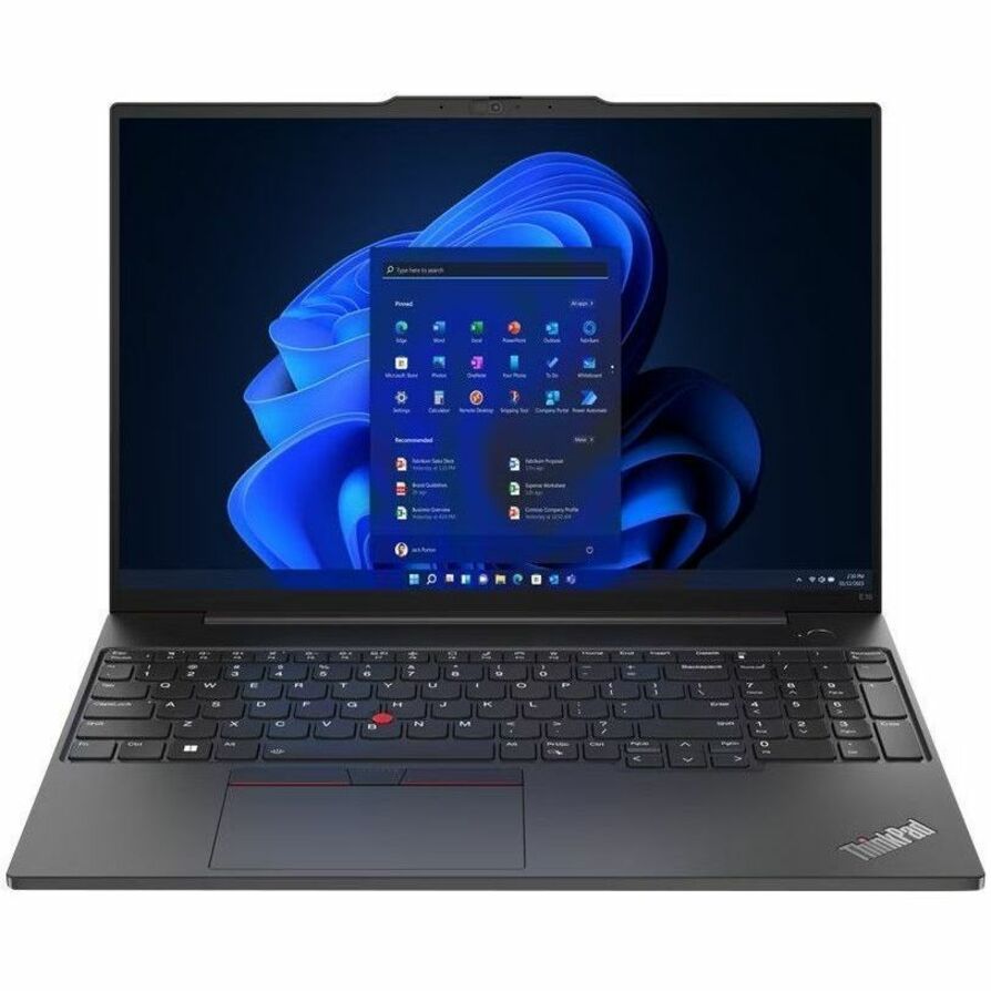 Lenovo ThinkPad E16 Gen 1 21JT001BUS 16" Notebook - WUXGA - AMD Ryzen 5 7530U - 16 GB - 256 GB SSD - English Keyboard - Graphite Black 21JT001BUS