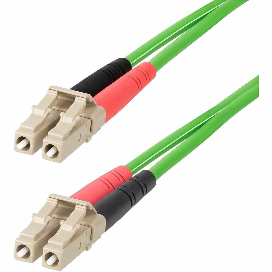 StarTech.com 1m (3.3ft) LC to LC (UPC) OM5 Multimode Fiber Optic Cable, 50/125µm Duplex Zipcord, 40G/100G, LSZH Fiber Jumper Cord LCLCL-1M-OM5-FIBER