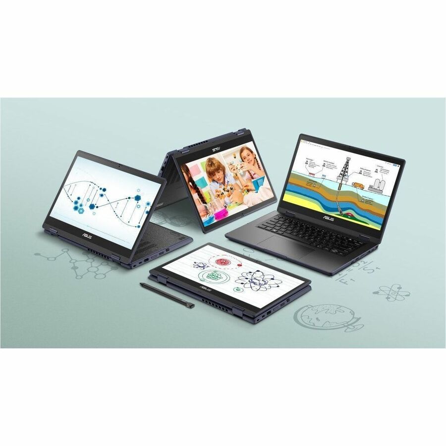 Asus BR1402F BR1402FGA-P31T-CA 14" Touchscreen Rugged Convertible 2 in 1 Notebook - Full HD - Intel Core i3 i3-N305 - 8 GB - 256 GB SSD - Mineral Gray BR1402FGA-P31T-CA