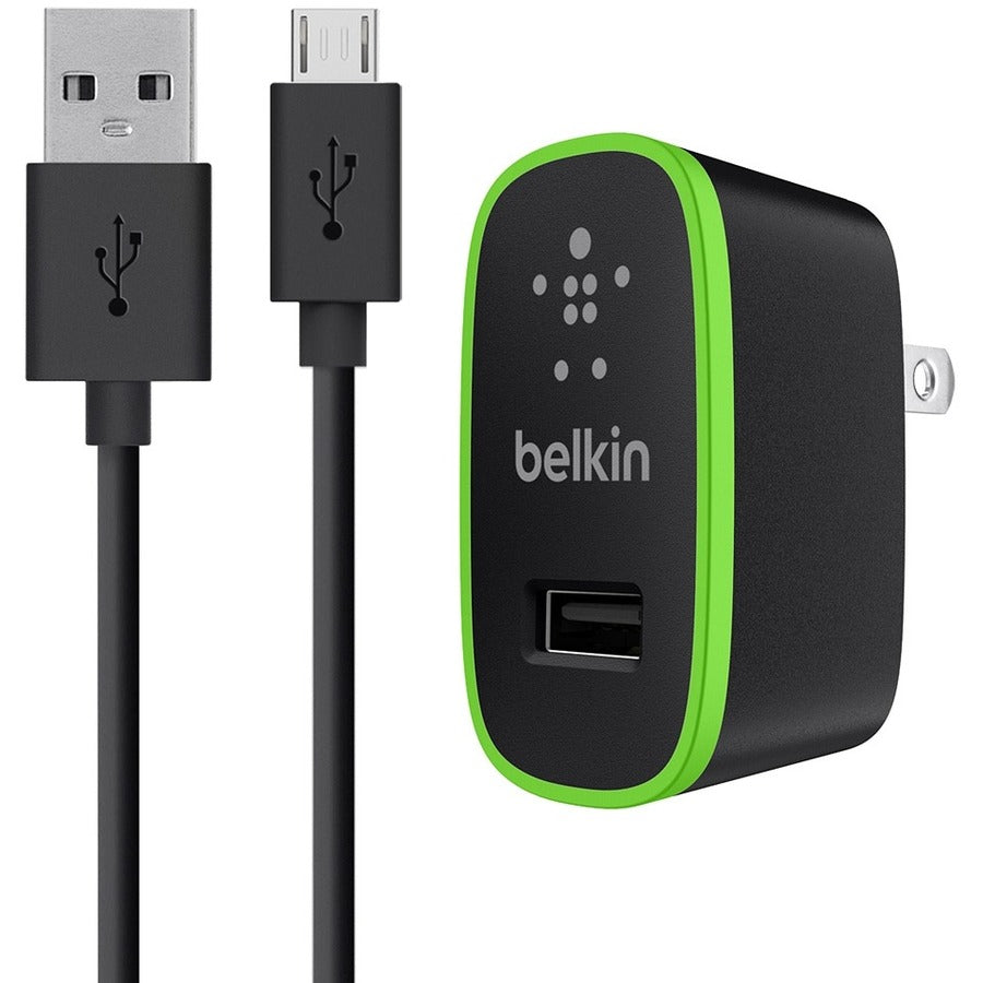 Belkin 12W USB-A Wall Charger + USB-A to Micro-USB Cable F8M886TT04-BLK
