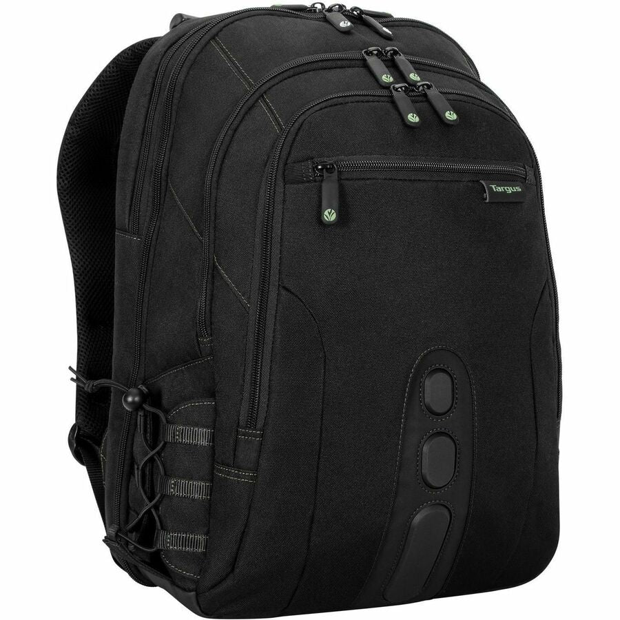 Targus Spruce EcoSmart TBB013US Carrying Case (Backpack) for 15.6" to 16" Notebook, Workstation, Accessories - Black, Green - TAA Compliant TBB013US-92