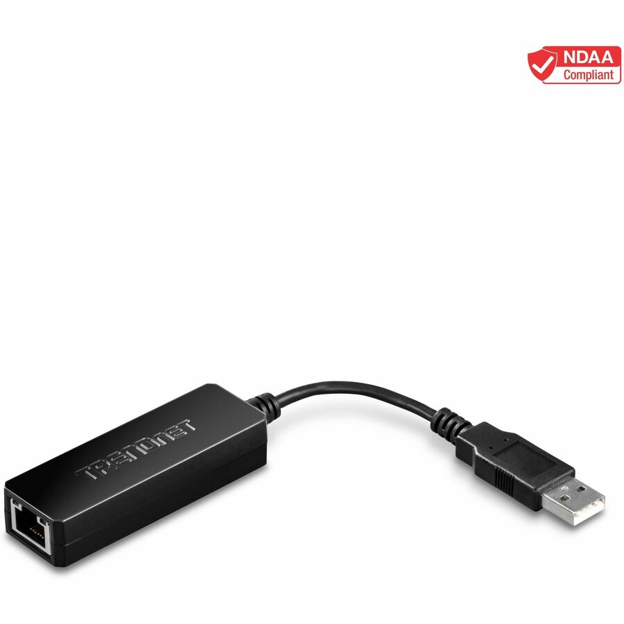 TRENDnet Adaptateur USB 2.0 vers Fast Ethernet, prend en charge Windows et Mac OS, chipset ASIX AX88772A, rétrocompatible avec USB 1.0 et 1.0, vitesses Ethernet 200 Mbps en duplex intégral, noir, TU2-ET100 TU2-ET100
