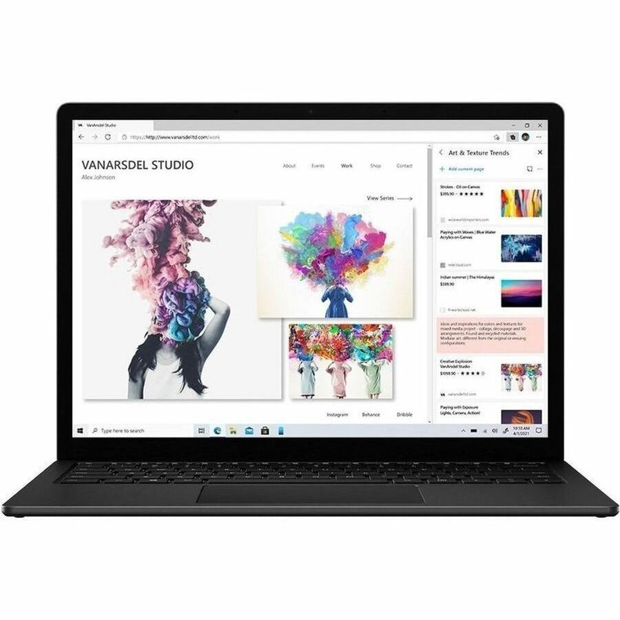 Microsoft Surface Laptop 4 13.5" Touchscreen Notebook - Intel Core i7 - 16 GB - 256 GB SSD - Matte Black LC1-00001