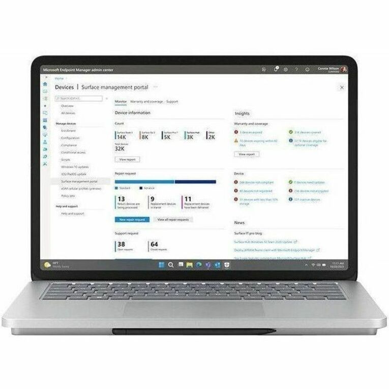 Microsoft Surface Laptop Studio 2 14.4" Touchscreen Convertible (Floating Slider) 2 in 1 Notebook - Intel Core i7 - 16 GB - 512 GB SSD - English, French Keyboard - Platinum ZRU-00001