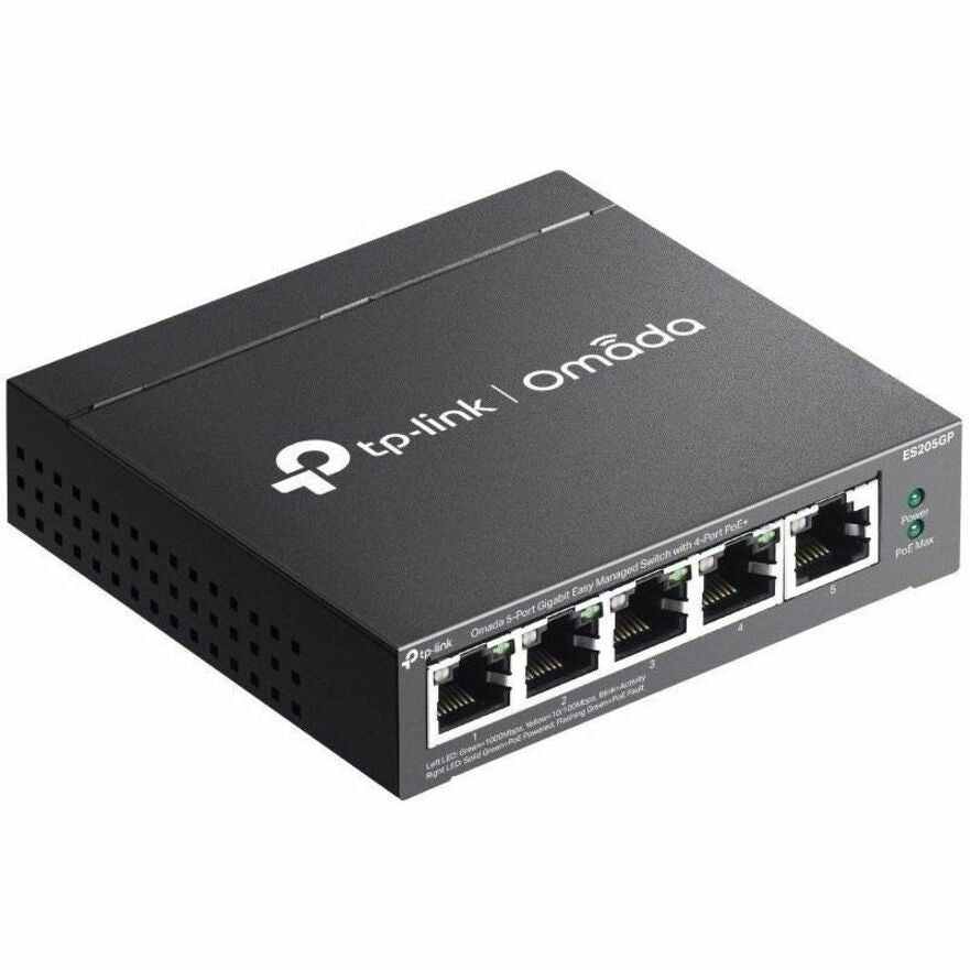 TP-Link Omada 5-Port Gigabit Easy Managed Switch with 4-Port PoE+ ES205GP