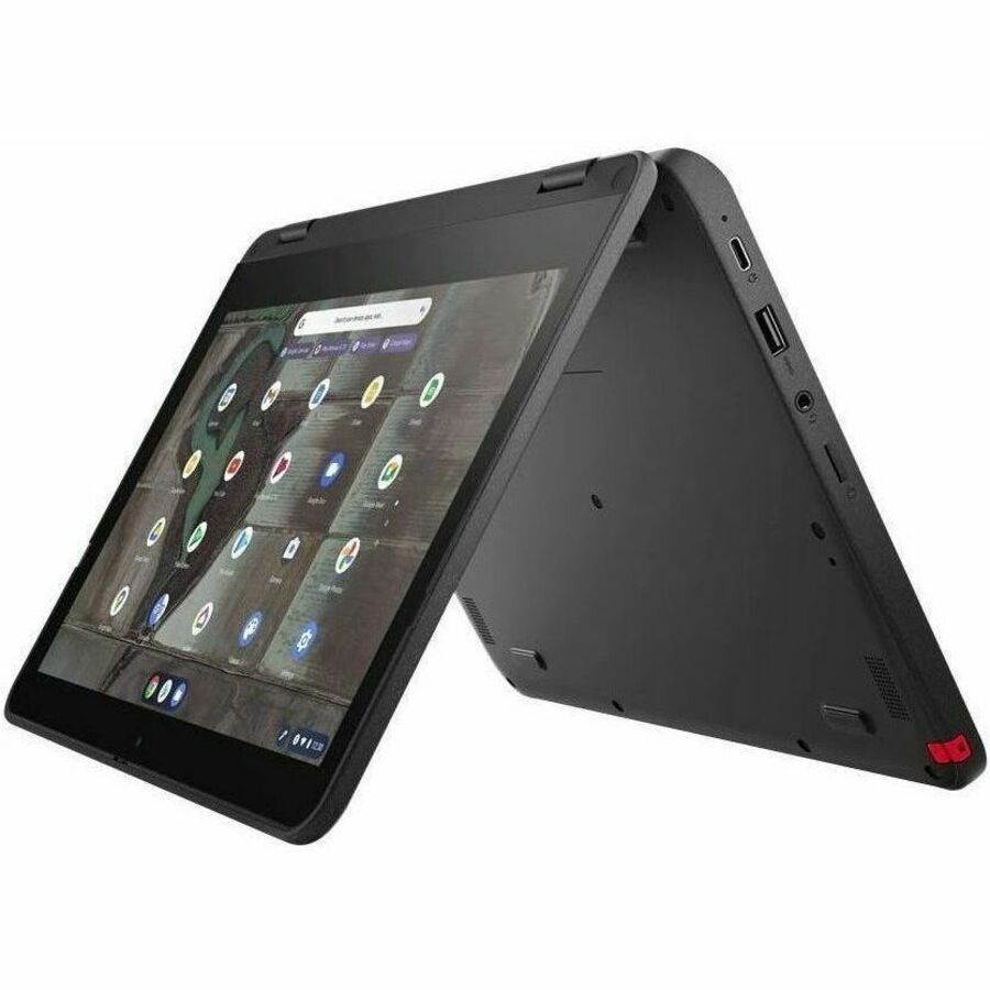 Lenovo 500e Chromebook Gen 3 82JB003XCF 11.6" (294.64 mm) Touchscreen Convertible 2 in 1 Chromebook - HD - Intel Celeron N4500 - 4 GB - 32 GB Flash Memory - French, English Keyboard - Gray 82JB003XCF