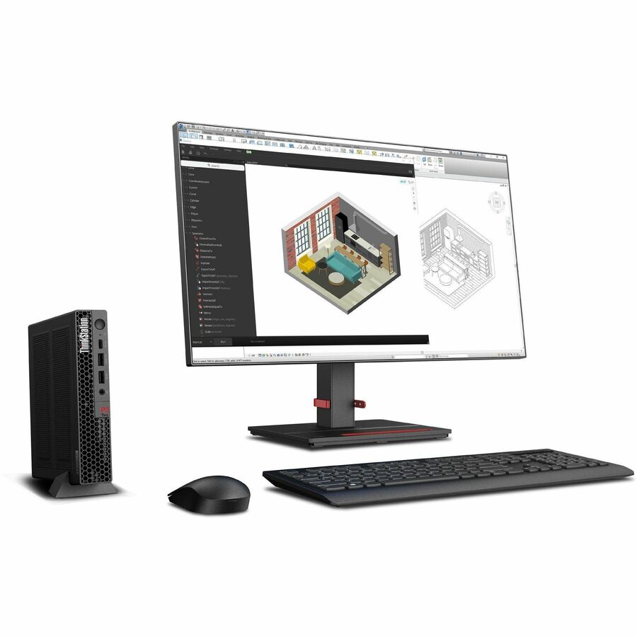 Lenovo ThinkStation P3 30H0006TCA Workstation - 1 x Intel Core i9 14th Gen i9-14900 - vPro Technology - 32 GB - 1 TB SSD - Tiny - Black 30H0006TCA